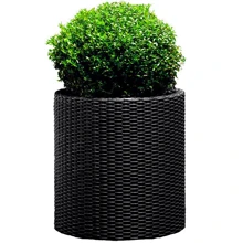 Горщик для рослин Keter Cylinder Planter S Сірий (7290103668204): Виробник Keter