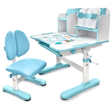 Комплект меблів (стіл + стільчик + полиця) Evo-kids BD-28 Panda Blue (BD-28 BL): Вік дитини от 4-х лет