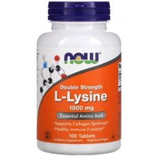 Амінокислота для спорту NOW Foods L-Lysine Double Strength 1000 mg 100 tabs / 100 servings: Тип Лизин