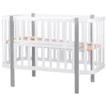 Ліжко Babyroom Місяць 120x60 набір 80x60 біло-сірий (680869): Тип трансформер