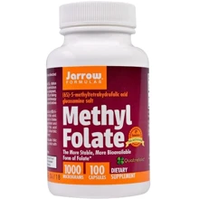 Jarrow Formulas Methyl Folate 1000 mcg 100 Caps Метил фолієва кислота: Тип вітамін B