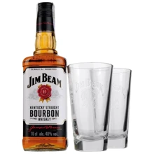 Бурбон Jim Beam White 40% 0.7 л + 2 склянки Хайболл (DDSBS1B098): Об'єм, л 0.7