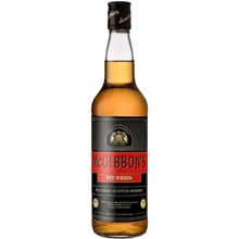 Виски McGibbons Red Ribbon Blended Scotch Whisky 3 yo 40% (0.7 л) (PLK5010327926438): Объем, л 0.7