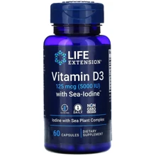 Life Extension Vitamins D and K with Sea-Iodine 60 Caps Вітамін Д і К з йодом: Тип вітамін D