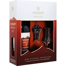 Набор: бренди Ararat Ani 7 years old 0.7л 40%, gift box with 2 glasses (STA4850001006855): Объем, л 0.7