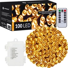 Гирлянда на батарейках Springos 10 м 100 LED Pilot CL4034 Warm White: Производитель Springos