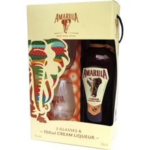 Крем-лікер Amarula 17% 0.7л + 2 келихи (PRA4820196540090): Об'єм, л 0.7