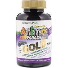 Nature's Plus, Source of Life, Animal Parade Gold, Children's Chewable Multi-Vitamin & Mineral Supplement, Natural Grape Flavor, 120 Tabs (NTP29934): Форма випуску таблетки жувальні