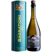 Вино игристое Bagrationi Reserve Brut 12% в тубусе 0.75 л (DDSAU3P019): Объем, л 0.75