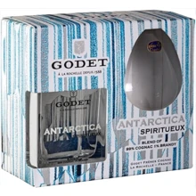 Коньяк Godet Antarctica Icy White, с бокалом в подарочной упаковке, 40% 0.5л (AS8000019771533): Объем, л 0.5