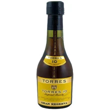 Бренди Torres 10 Gran Reserva 0.05л (DDSAT1A010): Объем, л 0.05