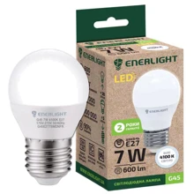 Світлодіодна лампа ENERLIGHT G45 7Вт 4100K E27 (G45E277SMDNFR): Тип цоколя E27