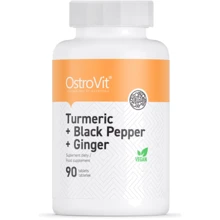 OstroVit Turmeric + Black Pepper + Ginger Куркумін + Чорний перець + Імбир 90 таблеток: Вид Неферментные