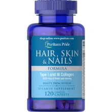 Puritan's Pride Hair Skin and Nails Formula Формула для волос и ногтей 120 капсул: Форма выпуска Капсулы