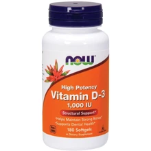 NOW Foods Vit D-3 1000 IU 180 SGELS Витамин D3: Тип Витамин B