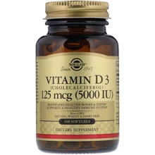 Solgar Vitamin D3, Cholecalciferol, 5000 IU, 100 Softgels: Тип Витамин D