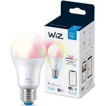 Розумна лампочка WiZ, E27, 8W, 60W, 806Lm, A60, 2200-6500K, RGB, Wi-Fi: Тип цоколя E27