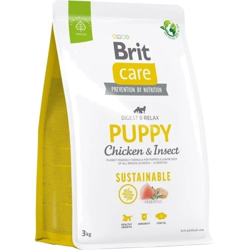 Сухий корм Brit Care Dog Sustainable Puppy для цуценят 3кг (8595602558636)