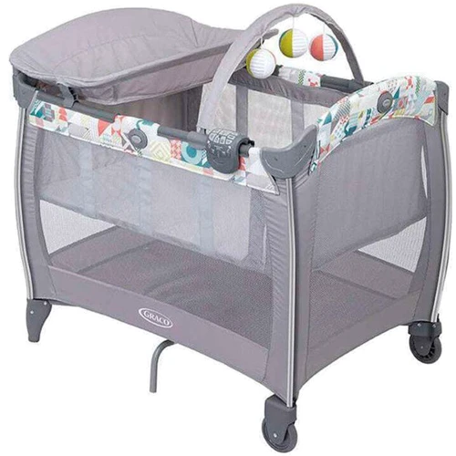 Ліжко-манеж Graco Contour Electra Patchwork сірий (9D899PTWEU)