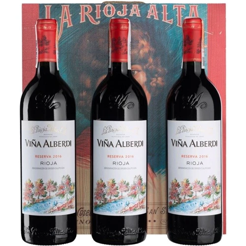 Вино La Rioja Alta Vina Alberdi Reserva (gift set 3 bottles) червоне сухе 3х0.75л (BWR8351)