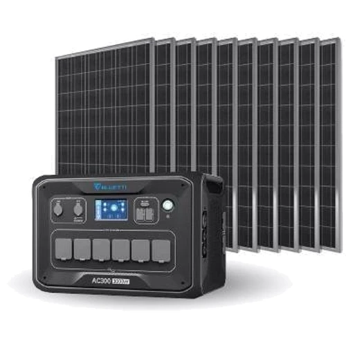 Комплект Bluetti AC300 3000W + 10х Фотомодулей Victron Energy 175W-12V