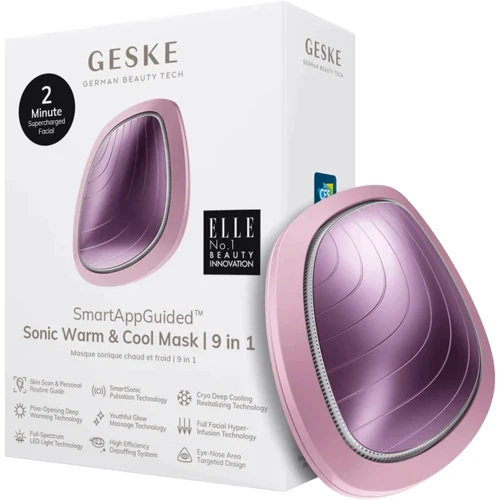 Звуковая маска тепло и холод GESKE Sonic Warm & Cool Mask 9 в 1 Pink (GK000002PK01)