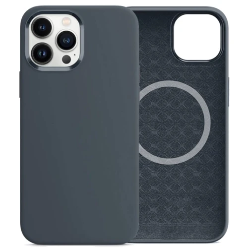 Чохол для iPhone Comma Magnetic Silicone Nature Series Grey для iPhone 15 Pro Max