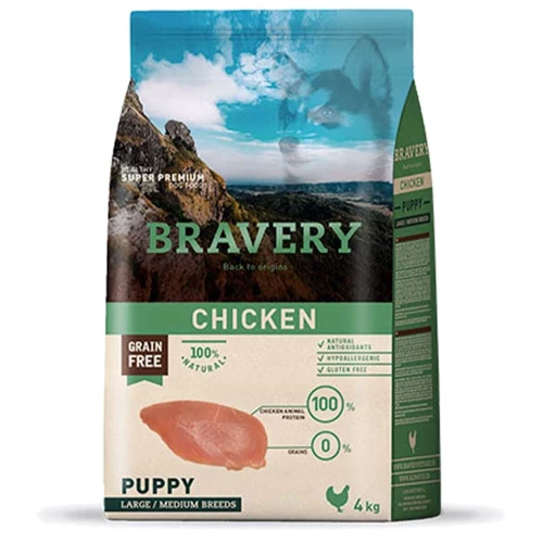 Сухой корм Bravery Chicken Puppy Large/Medium с курицей 12 кг (6749 BR CHIC PUP L_ 12KG)