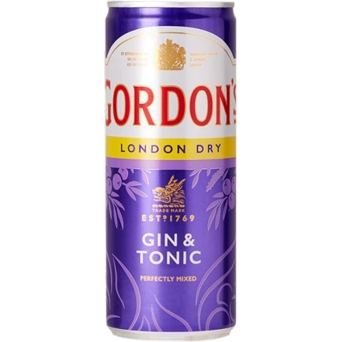 Напій алкогольний Gordon's Gin-Tonic, 6.4% 0.25л (BDA1GN-GGO025-001)