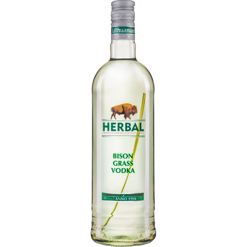 Напій міцний на основі горілки та настойки Зубрівки Herbal Bison Grass Vodka 1л 40% (STA4770033222941)