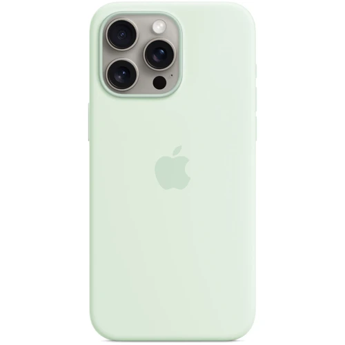 Чехол для iPhone Apple Silicone Case with MagSafe Soft Mint (MWNQ3) for iPhone 15 Pro Max