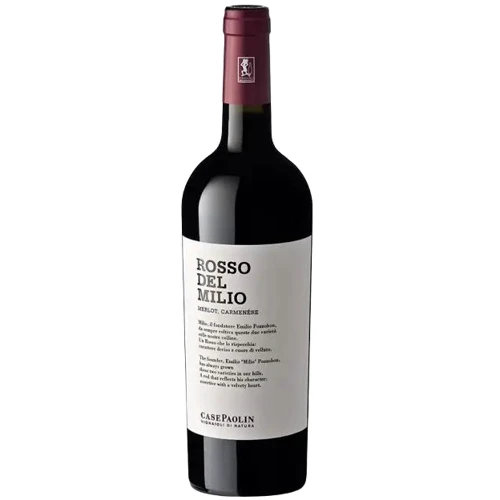 Вино Case Paolin Rosso de Milio Merlot Carmenre IGT, червоне сухе, 0.75л 13.5% (ALR16312)