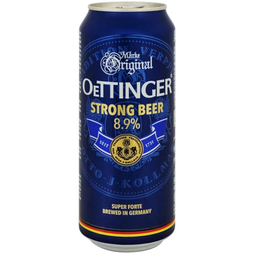 Пиво "Oettinger Strong Beer світле фільтроване 8.9% 0.5 л ж/б (FSH_4014086020483)