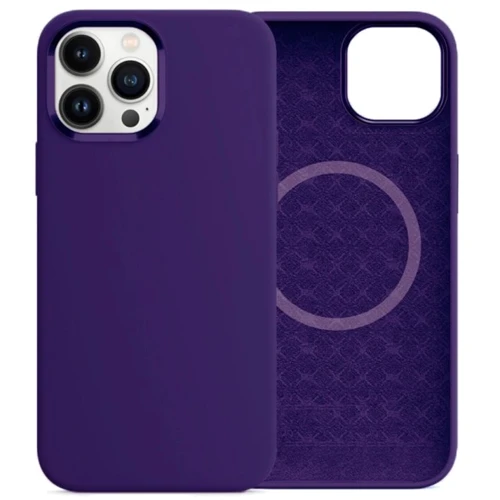 Чохол для iPhone Comma Magnetic Silicone Nature Series Purple для iPhone 15 Pro Max