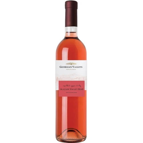 Вино Georgian Valleys Alazani Valley Rosé Medium Sweet, розовое полусладкое, 0.75л 12% (WHS4860038079579)