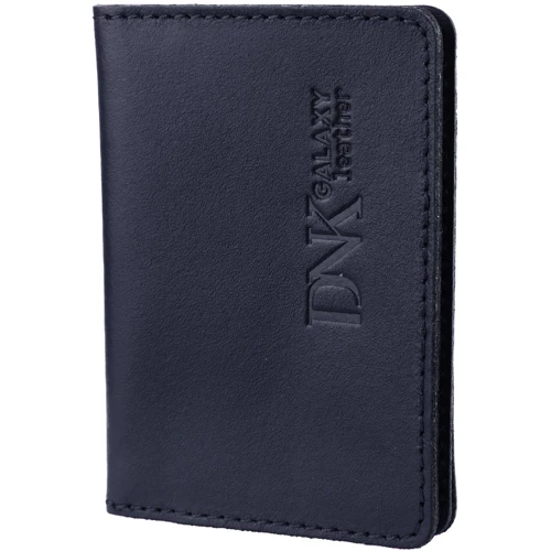 Мужская обложка для ID-паспорта DNK Leather синяя (DNK-mini-oknoR-colK)