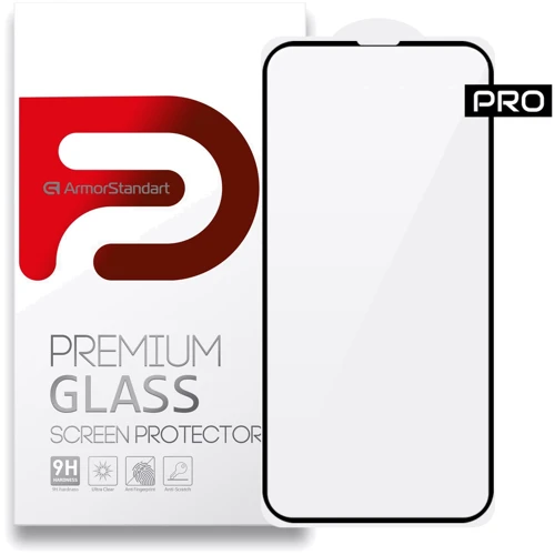 Захисне скло для iPhone ArmorStandart Tempered Glass 3D Premium Black (ARM60264) для iPhone 13 / iPhone13 Pro