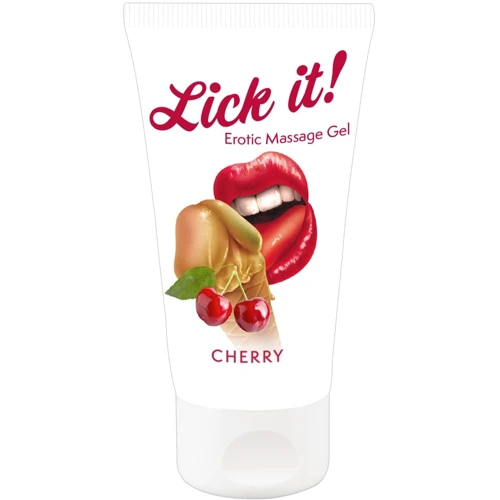 Массажный гель-лубрикант Lick It! Cherry, 50 мл