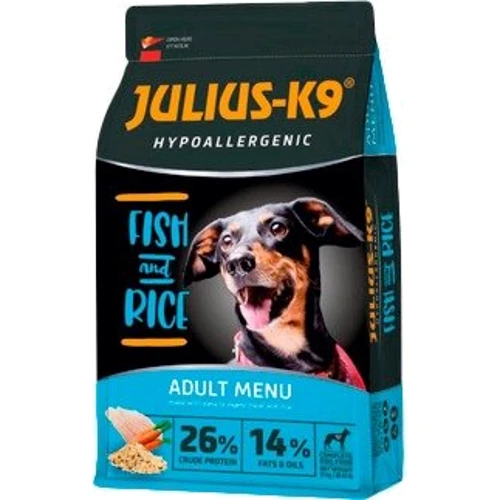 Сухий корм для собак Julius-K9 High Premium Adult Hypoallergenic Риба-рис 3 кг (5998274312729)