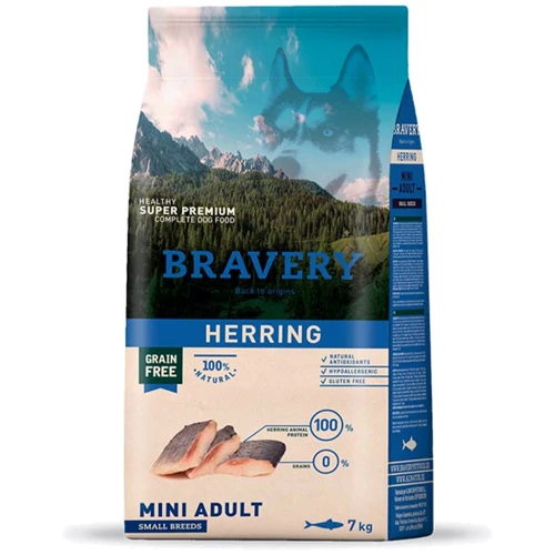 Сухой корм Bravery Herring Mini Adult с селедкой 7 кг (0630 BR HERR ADUL M_ 7KG)