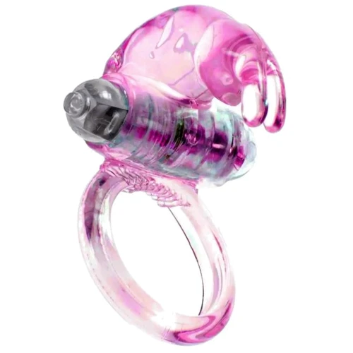 Ерекційне вібро кільце BOSS Rabbit Vibro Cock Ring Pink, BS6700047