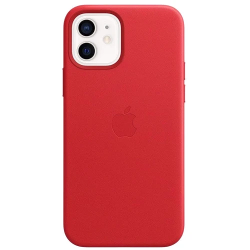 Чехол для iPhone Apple Leather Case with MagSafe (PRODUCT) Red (MHKD3) for iPhone 12/iPhone 12 Pro