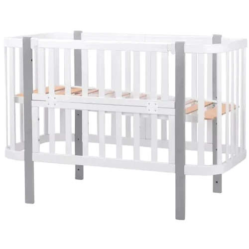 Ліжко Babyroom Місяць 120x60 набір 80x60 біло-сірий (680869)