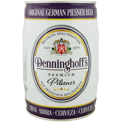 Пиво Denninghoff's Pilsener світле відфільтроване 4.9 % 5 л (FSH_4260423410152)