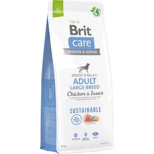 Сухий корм Brit Care Dog Sustainable Adult Large Breed для собак вагою від 25кг до 12кг (8595602558742)