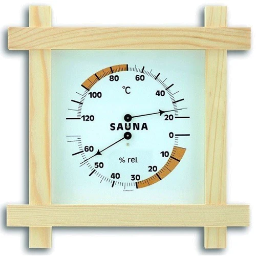 Термогігрометр для сауни TFA дерево 220х220 мм
