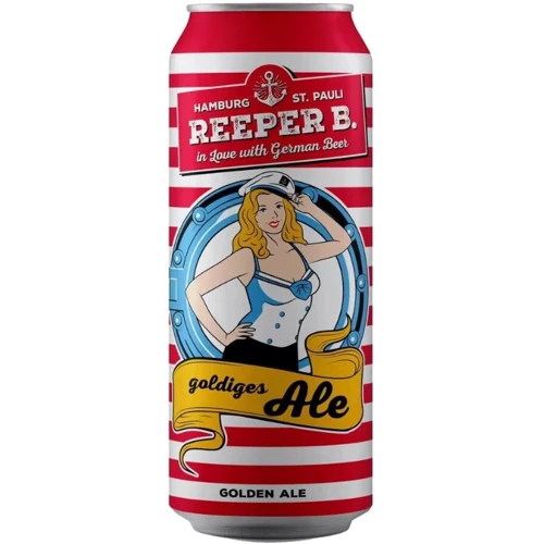 Пиво Reeper B Golden Ale светлое фильтрованное 4.8% ж/б (0.5 л) (PLK4260556082141)