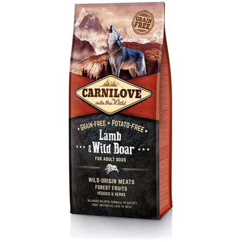 Сухий корм для дорослих собак Carnilove Lamb & Wild Boar 12 кг (8595602508921)