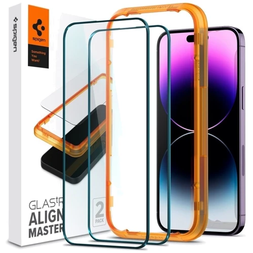 Захисне скло для iPhone Spigen Tempered Glass Glas TR Align Master FC 2 Pack Black (AGL05204) for iPhone 14 Pro Max