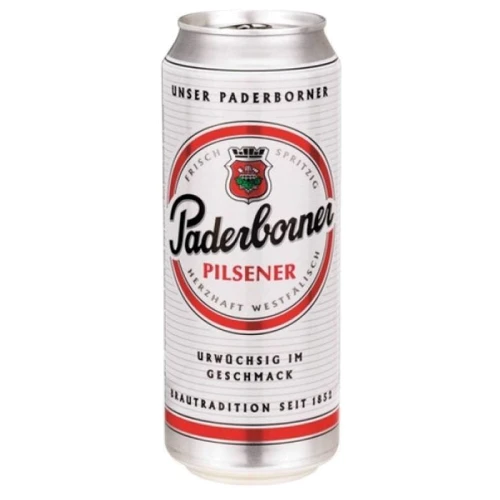 Упаковка пива Paderborner Pilsner, світле фільтроване, 4.8% 0.5л х 24 банки (EUR4101120015106)